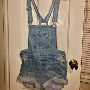 Short Denim Overalls